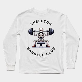 Skeleton Barbell Club Long Sleeve T-Shirt